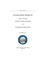 Link to view or download the full PDF of the "2025 Nevada Legislative Manual"