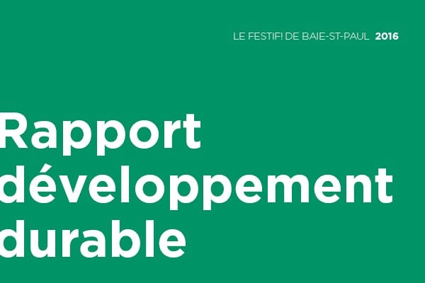 Bilan développement durable – 2016