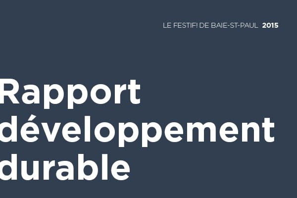 Bilan développement durable – 2015