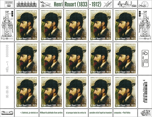 Ce nouveau timbre, tiré à 705 000 exemplaires, figure un portrait de Henri Rouart, peint par Edgar Degas.