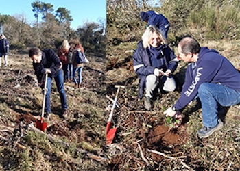 La Poste prolonge son soutien à l’opération de plantation d’arbres sur la commune de Saint-Congard, menée par Clim’actions