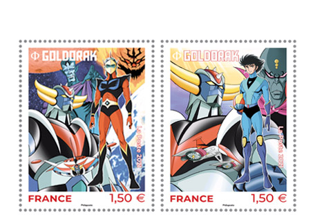 La Poste émet un bloc de deux timbres, illustré par le dessin-animé japonais qui donna son nom à toute une génération : Goldorak