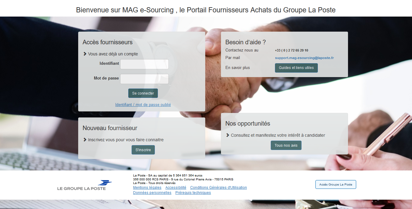 Become a supplier of La Poste Group