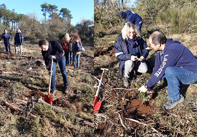 La Poste prolonge son soutien à l’opération de plantation d’arbres sur la commune de Saint-Congard, menée par Clim’actions