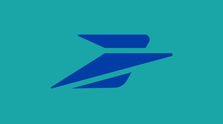 Résultats 2022 du groupe La Poste - fond turquoise et logo du groupe
