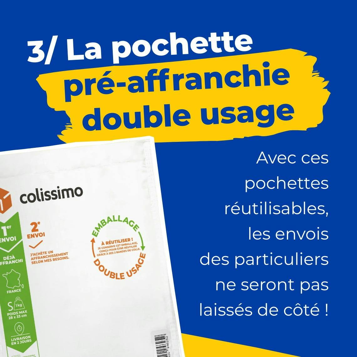 La pochette pré-affranchie double usage