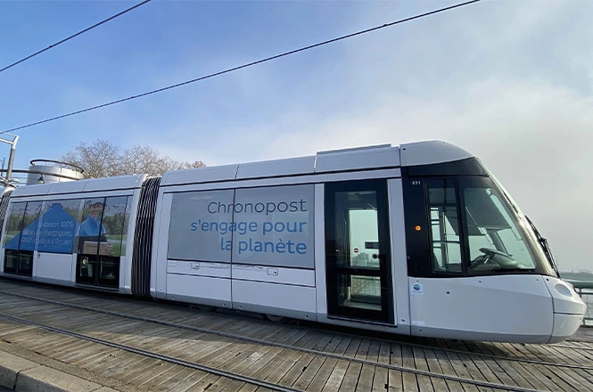 Le métro de Rouen s’affiche aux couleurs de Chronopost et de son engagement pour la planète