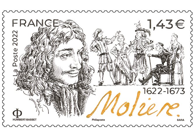 Timbre Molière, tiré à 705 000 exemplaires