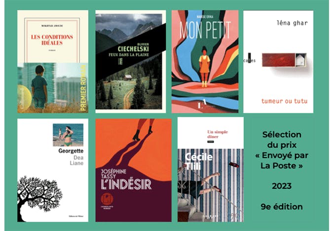 La sélection des romans en lice pour le prix "Envoyé par La Poste" 2023 a été dévoilée à Toulouse à l’occasion du Marathon des mots, ayant eu lieu du 22 au 27 juin 2023.