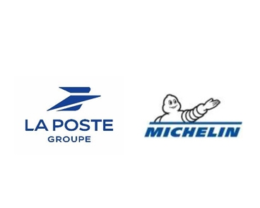 Logo La Psote groupe et logo Michelin