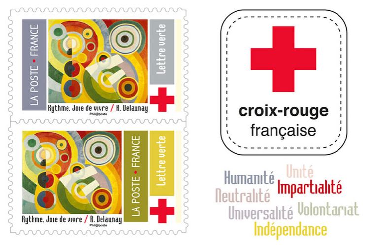 Carnet de 10 timbres-poste dédié à la Croix-Rouge française
