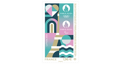 le timbre officiel des Jeux Olympiques et Paralympiques de Paris 2024