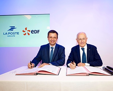 Philippe Wahl, Chairman and CEO of La Poste group, and Luc Rémont, Chairman and CEO of EDF