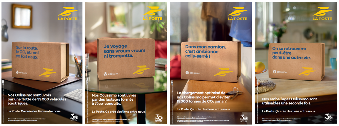 Affiches de la campagne presse Colissimo