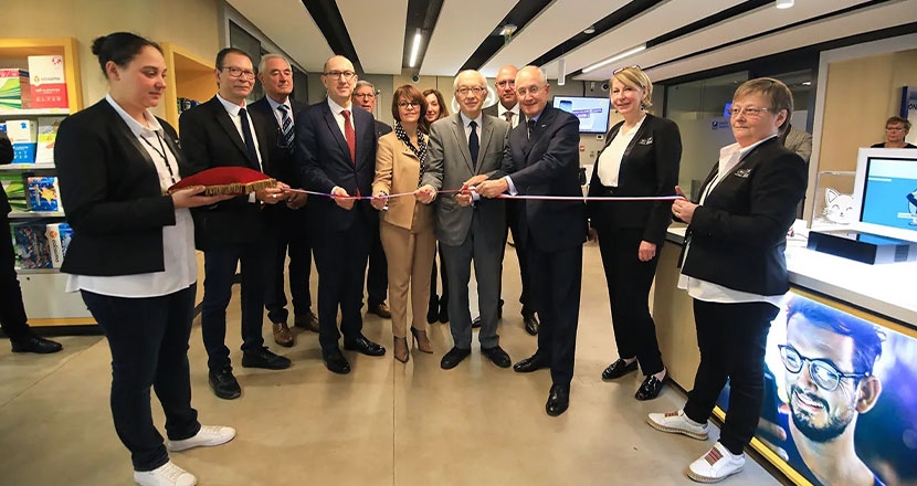 Inauguration du bureau de poste de Rouen préfecture en présence de Philippe Wahl, Président-directeur général du Groupe La Poste