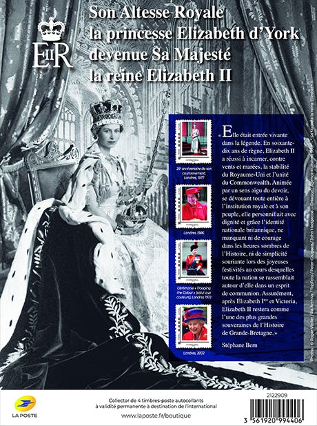 La Poste will issue a set of four collector’s stamps to commemorate Queen Elizabeth II