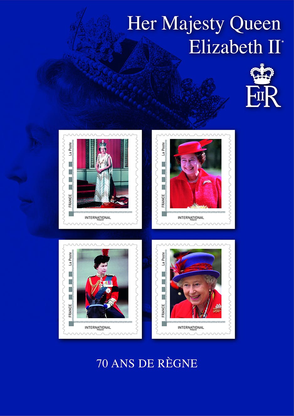 La Poste issues a set of four collector’s stamps to commemorate Queen