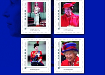 La Poste issues a set of four collector’s stamps to commemorate Queen Elizabeth II