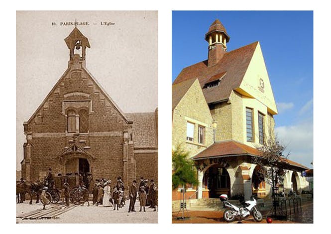 Suite à sa rénovation, le bureau de poste du Touquet a su garder le charme de l’ancienne chapelle Saint André.