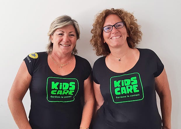 Isabelle Legrand et Sandra Beraudo, fondatrices de KidsCare : une start-up issue du programme d’intrapreneuriat du Groupe La Poste.