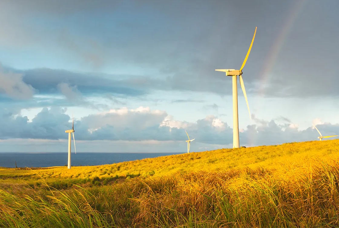 In India with the development of wind farms as an alternative to coal.