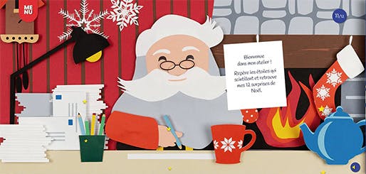 L’espace du site contient 12 activités variées : écouter un conte, confectionner un gâteau, réaliser des découpages...