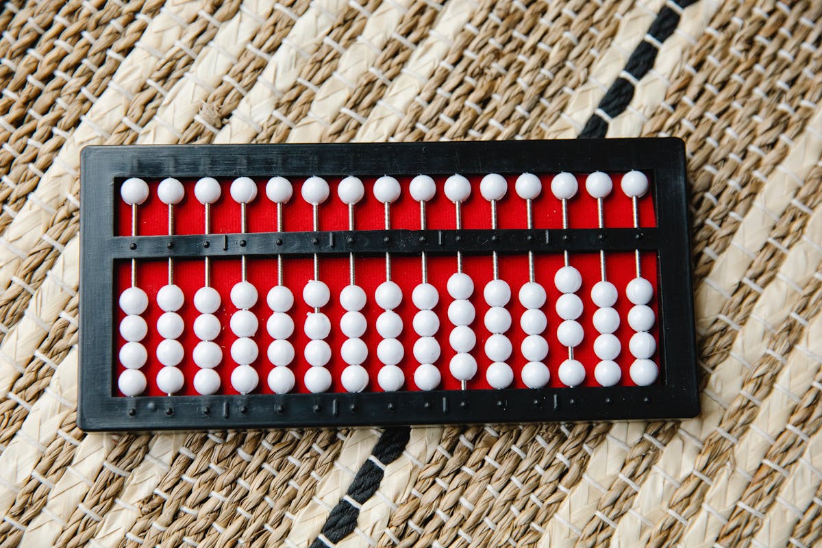 Close-up photo of abacus