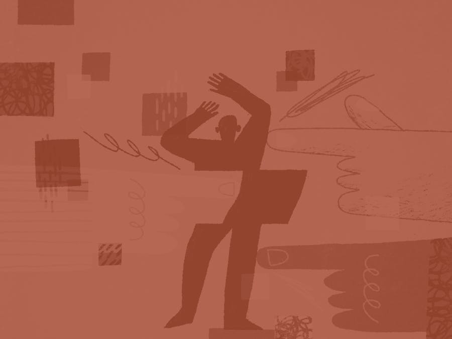 Graphic of inundated worker