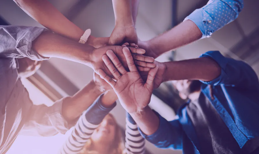 Hands in a huddle