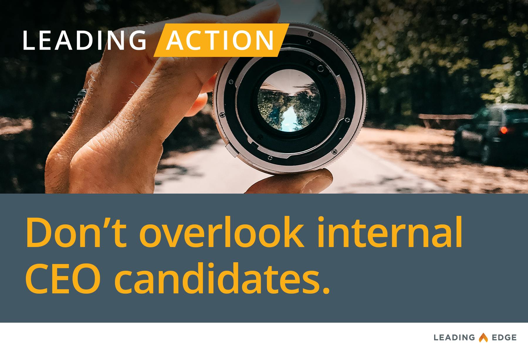 Leading Action: Don't overlook internal CEO candidates.