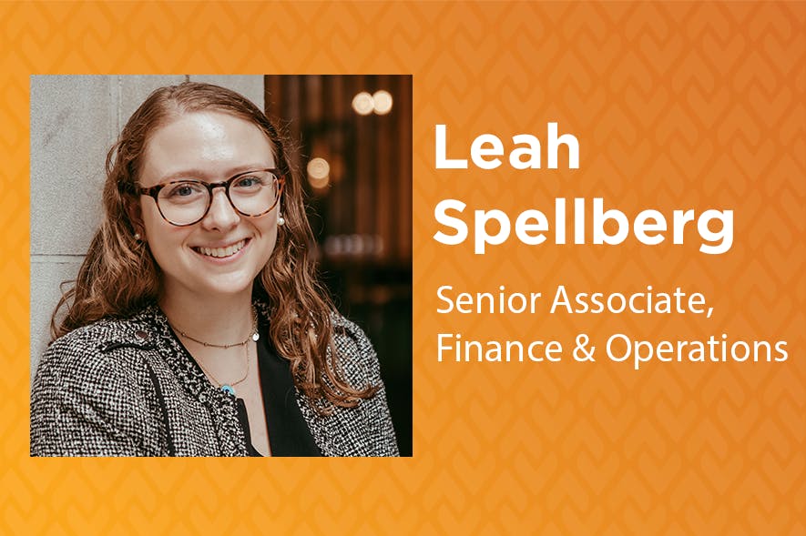 Headshot: Leah Spellberg, Senior Associate, Finance & Operations