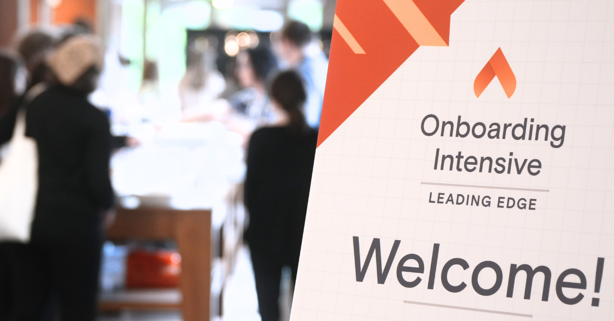 Onboarding Intensive Welcome board