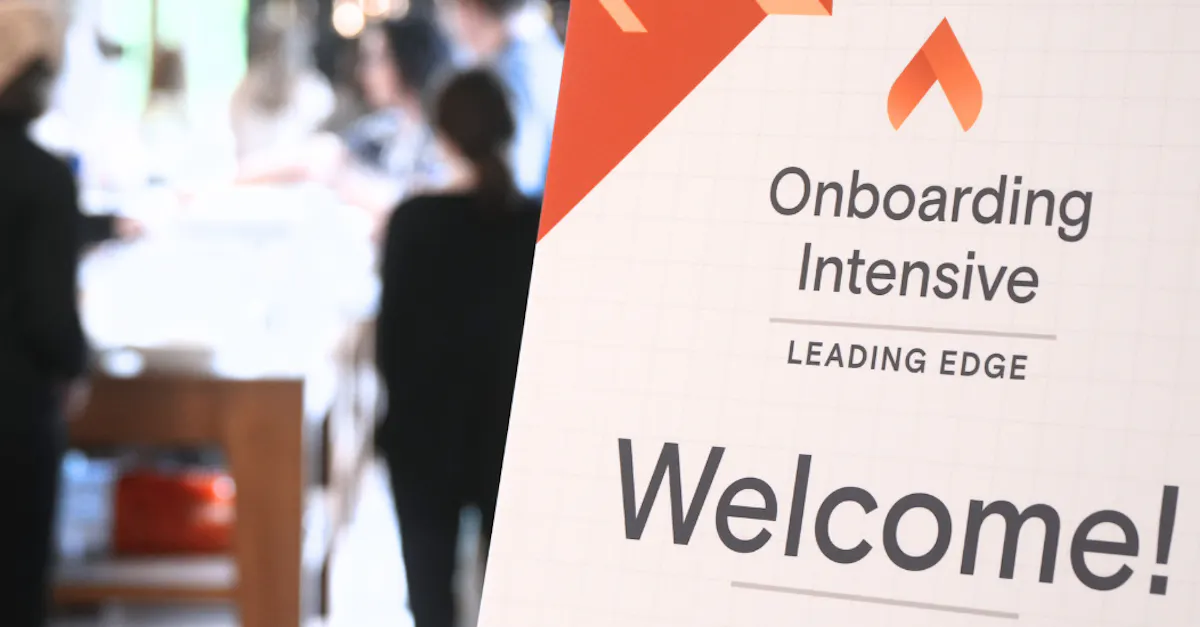 Onboarding Intensive Welcome board
