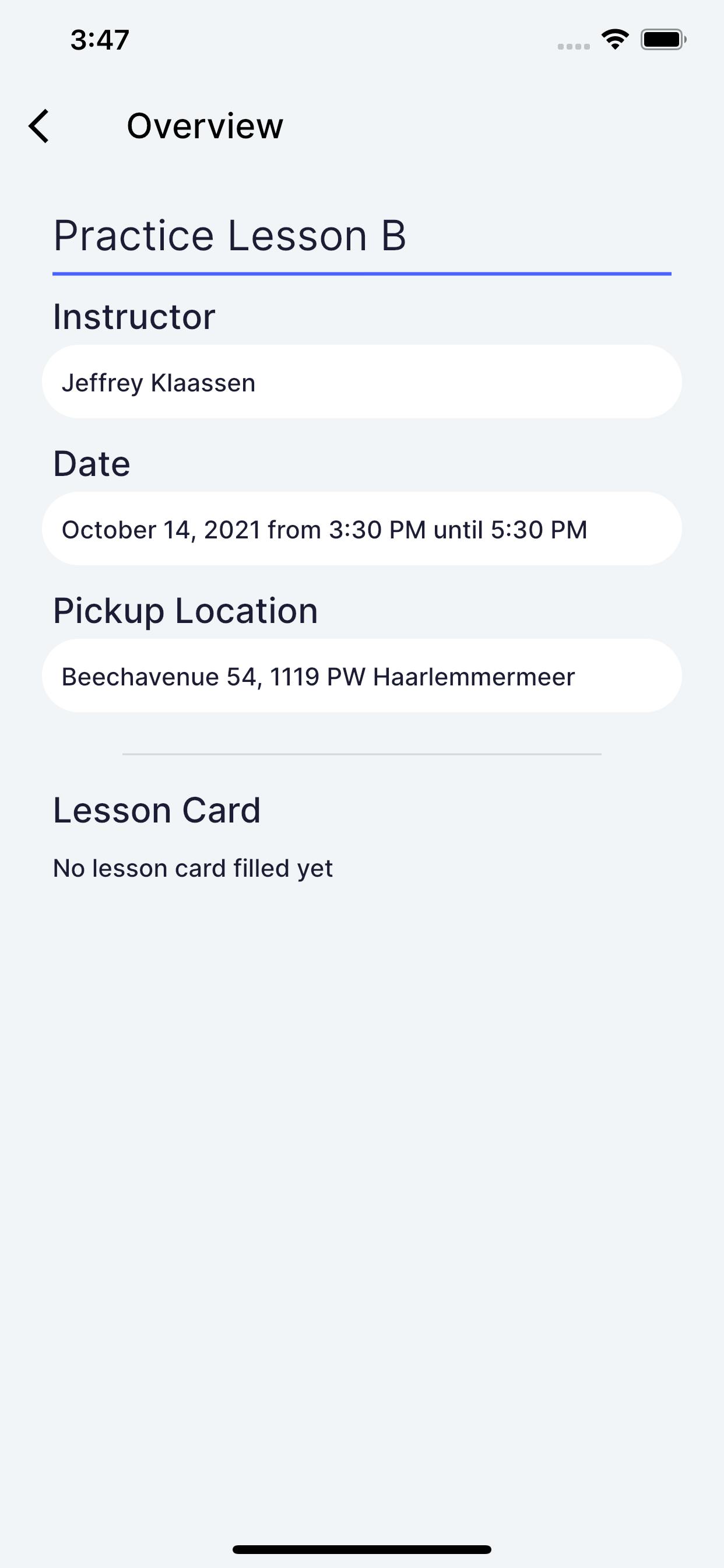 Lesson info