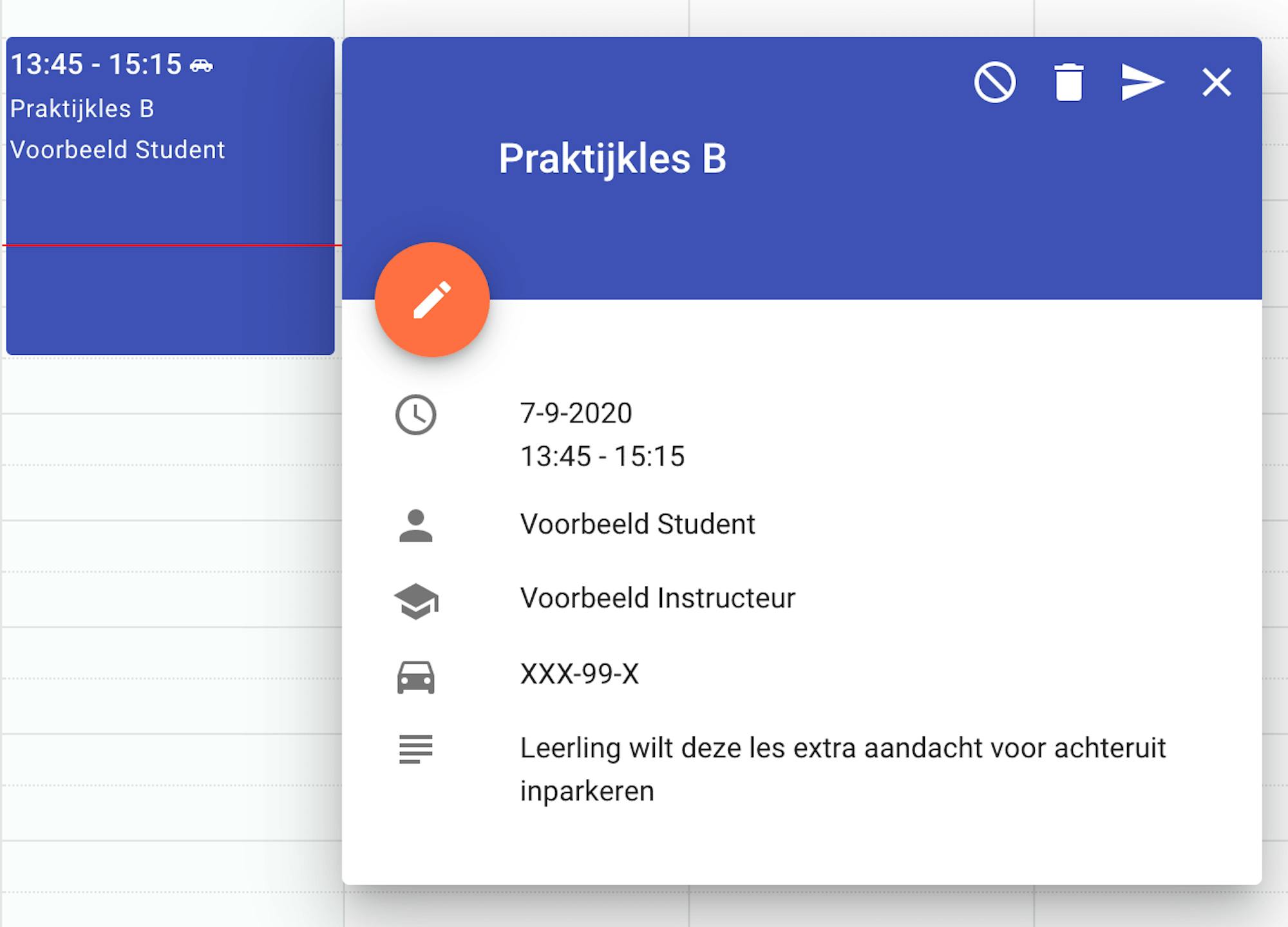 You can easily see what's going on in the appointment. Edit? The clear orange button is not to be missed.