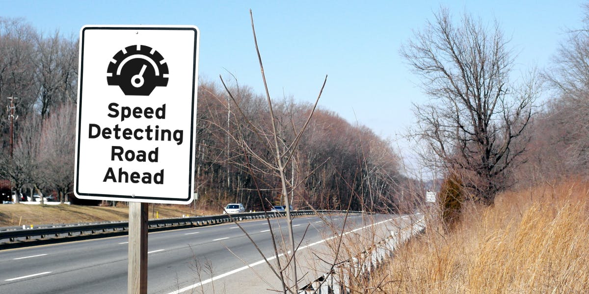 speed detecting road ahead