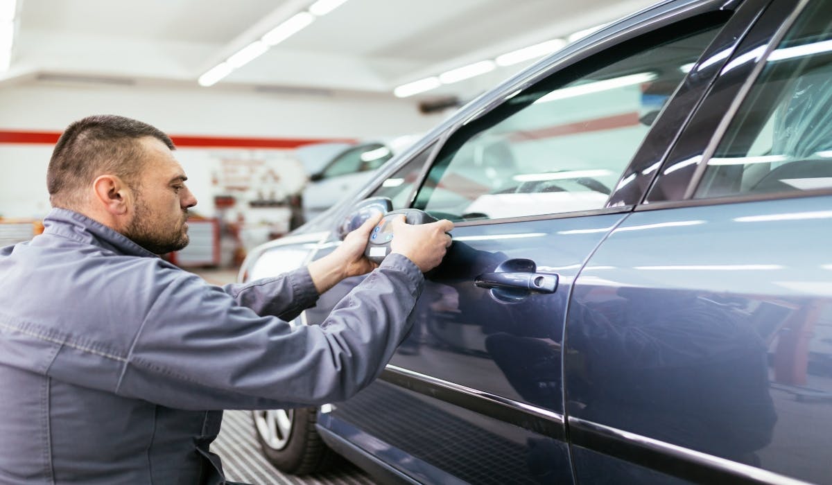 checking car paintwork