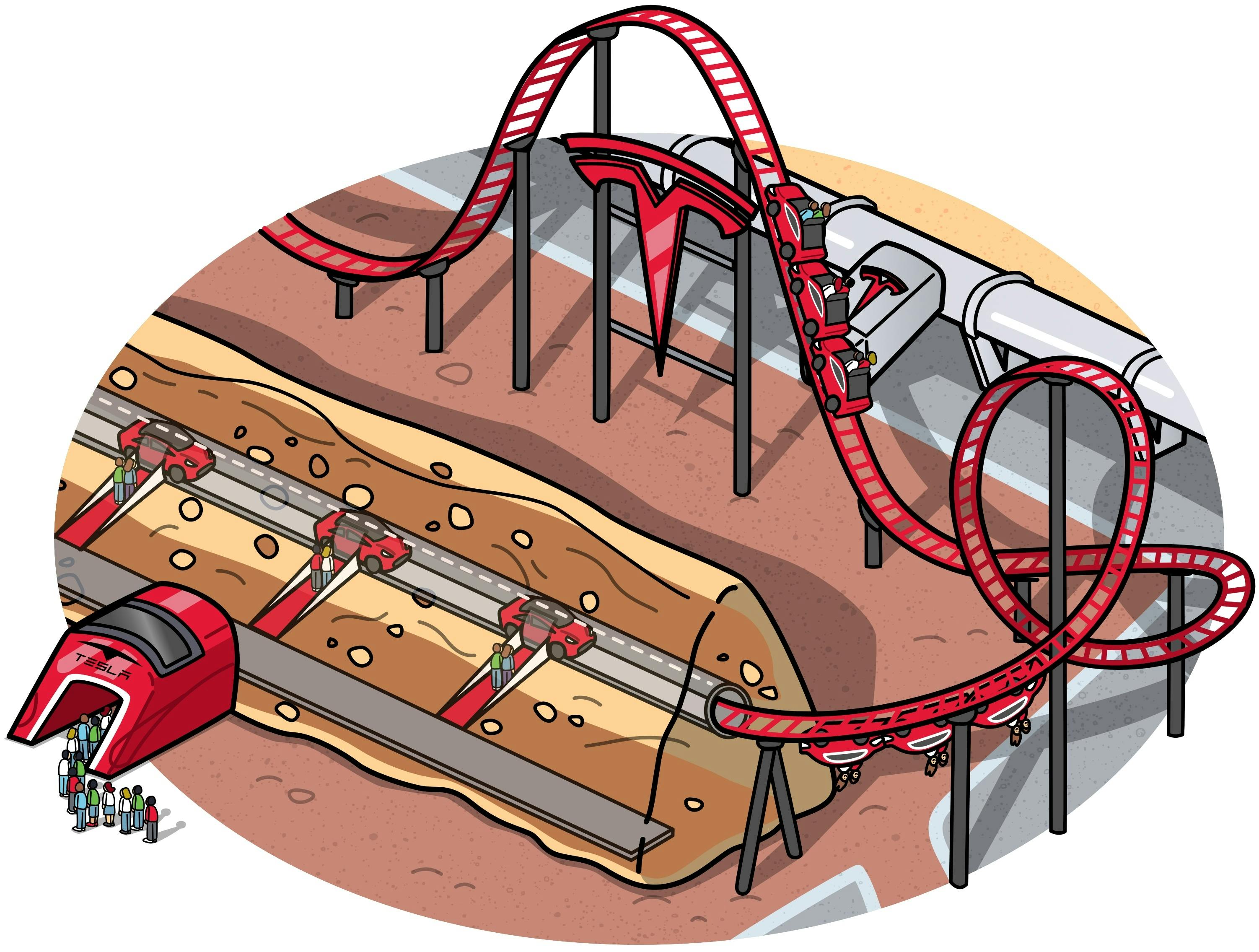 underground tunnel roller coaster