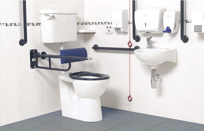 Toilettes pour personnes handicapées.