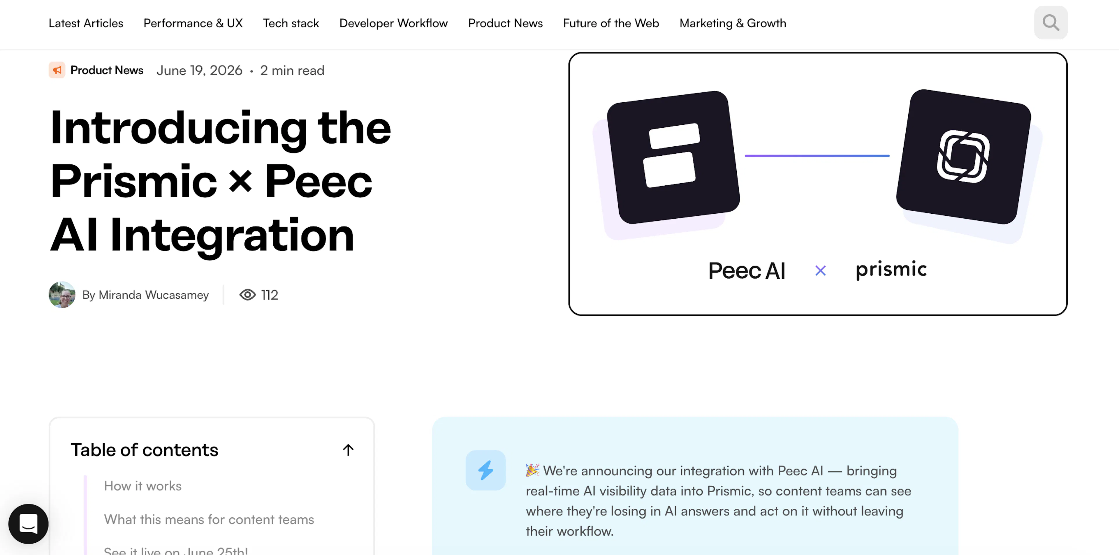 Prismic and Peec AI