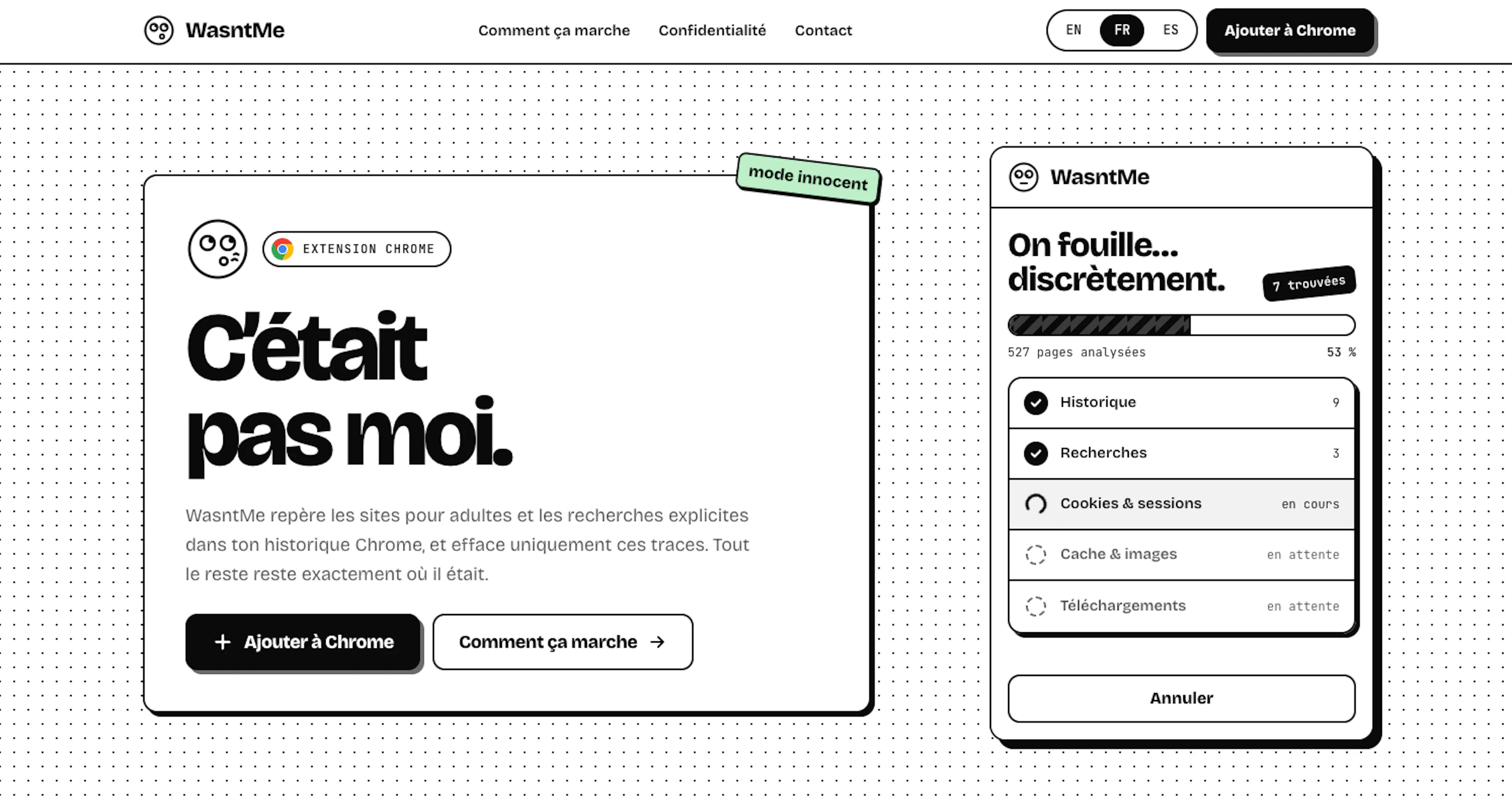 WasntMe • Extension Chrome