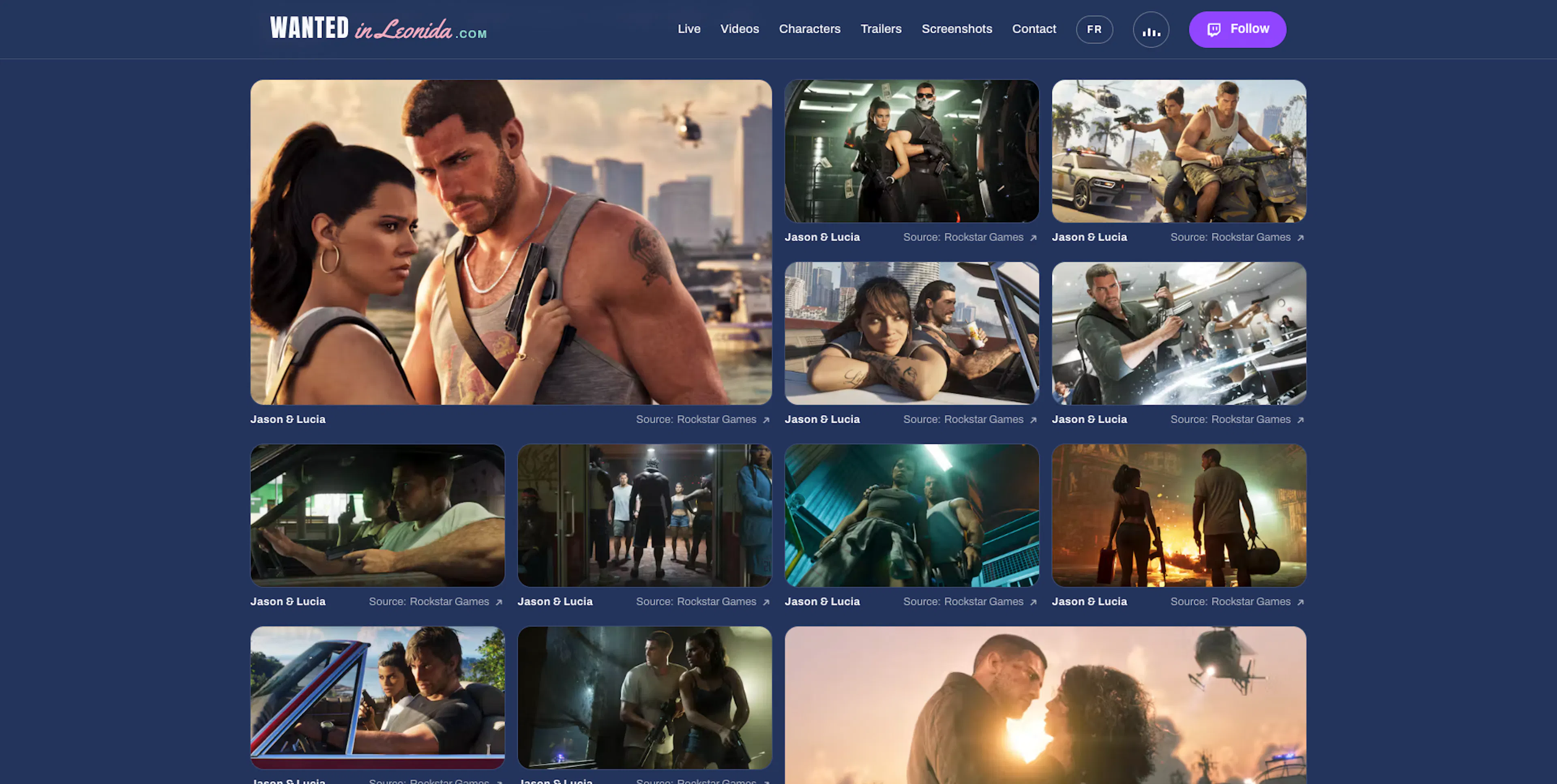 Screenshots in wantedinleonida.com