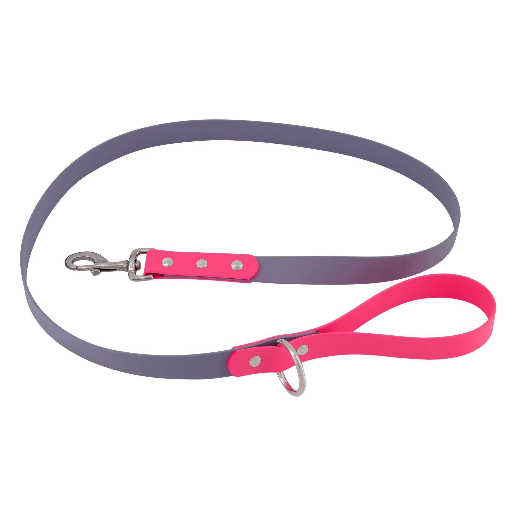Dog Two-Tone Classic Lead - Grey and Pink