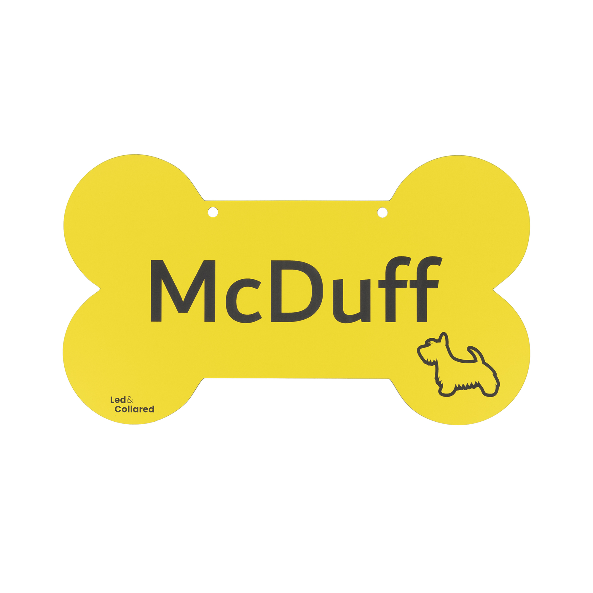 Custom Sign - Bone - Yellow and Black