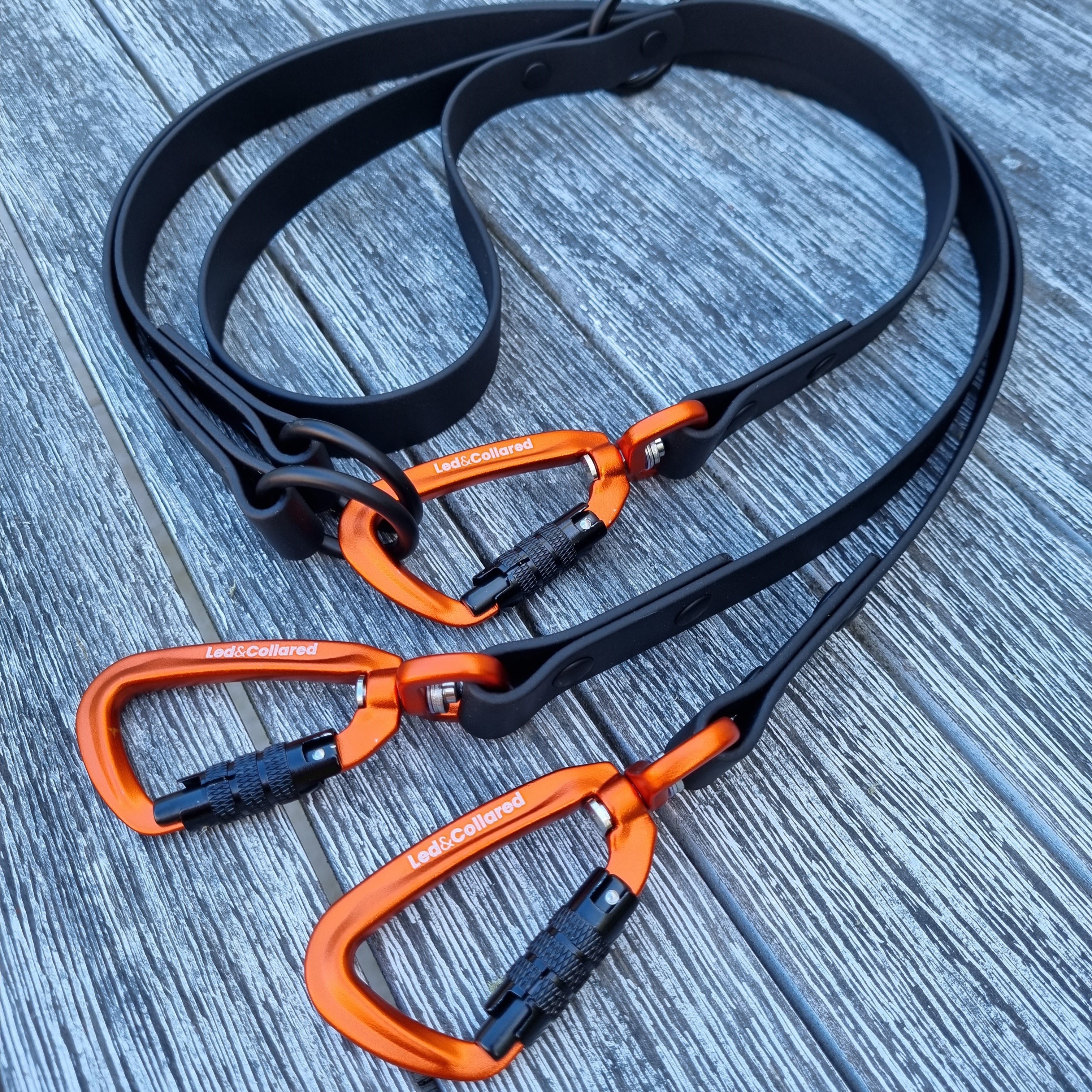 Double Dog Lead - Black