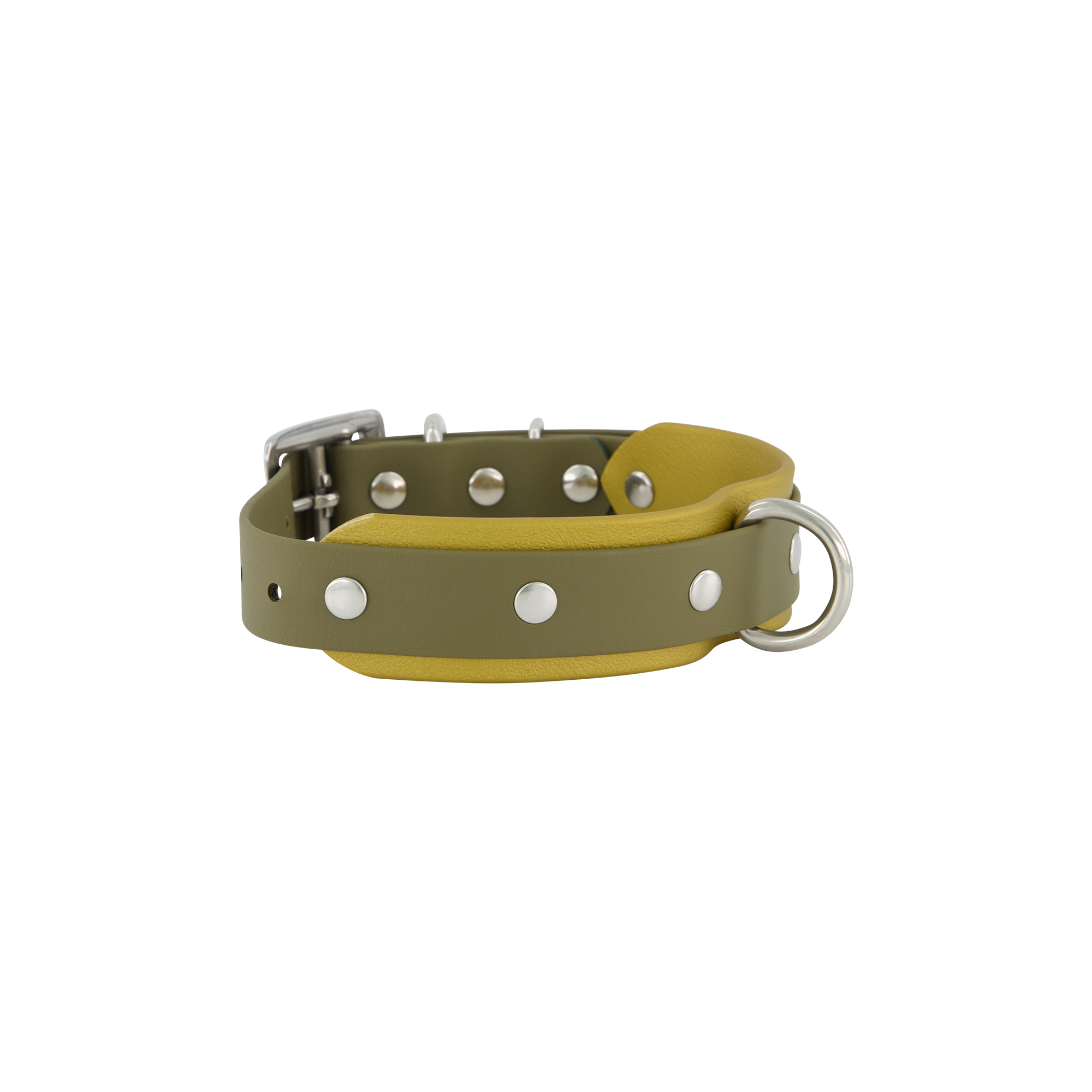 Tactical Dog Collar - Olive and Gold