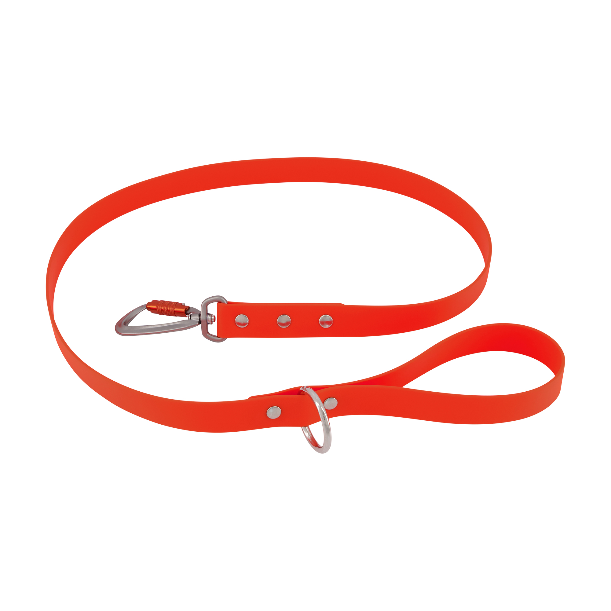 Carabiner Dog Lead - Bright Orange