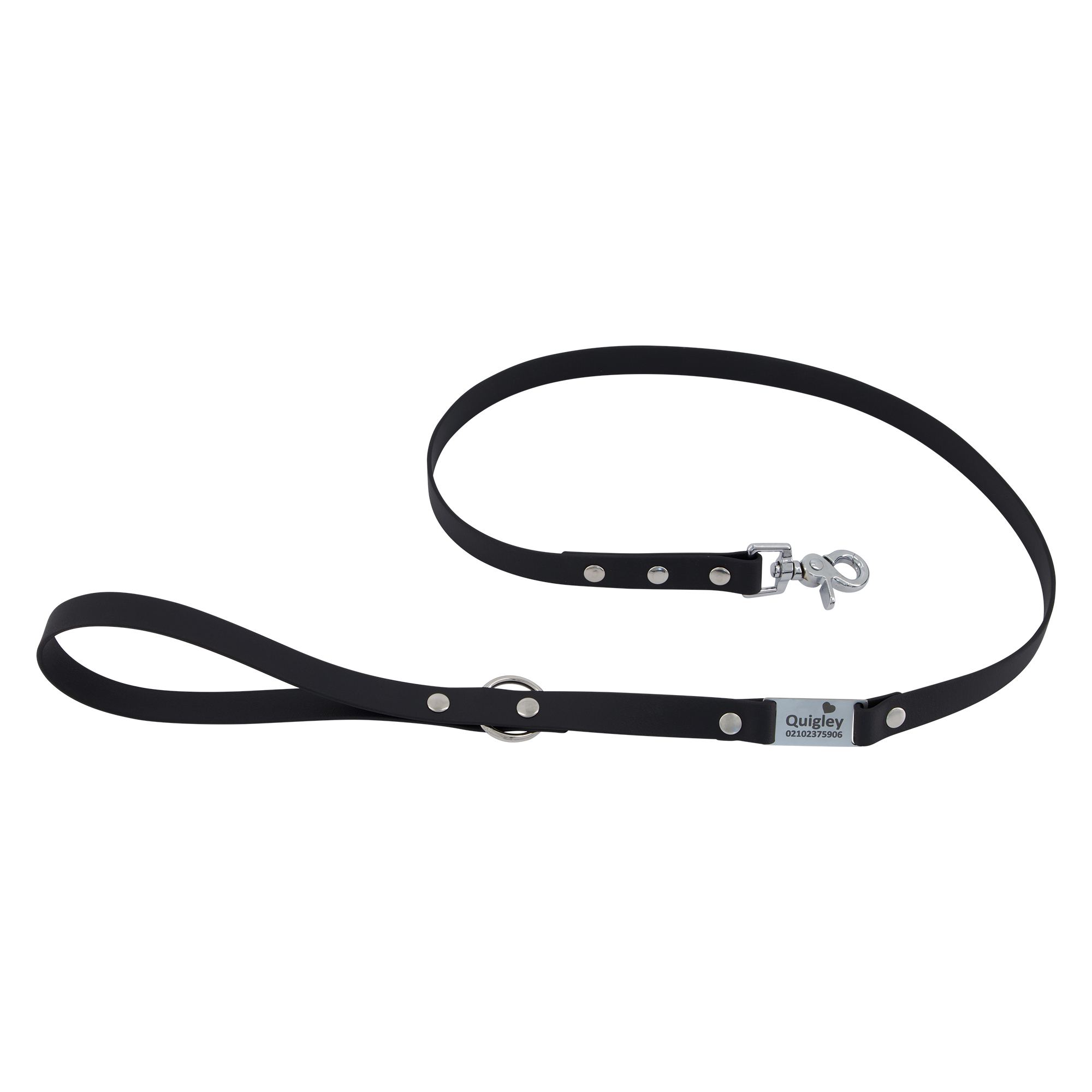 Labelled Dog Lead - Black