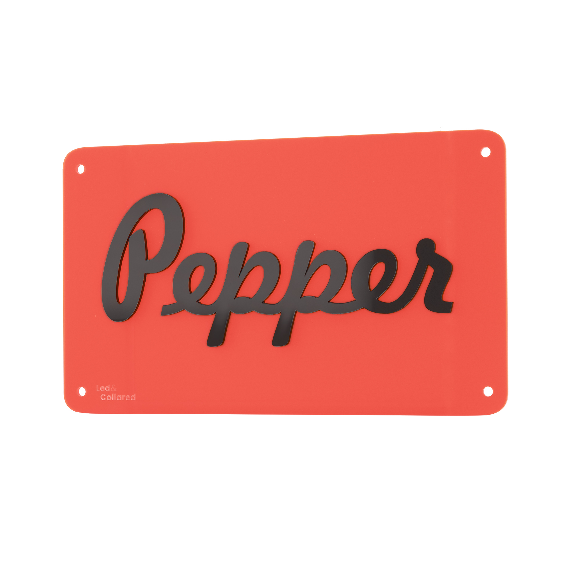 Name Sign - Orange and Black