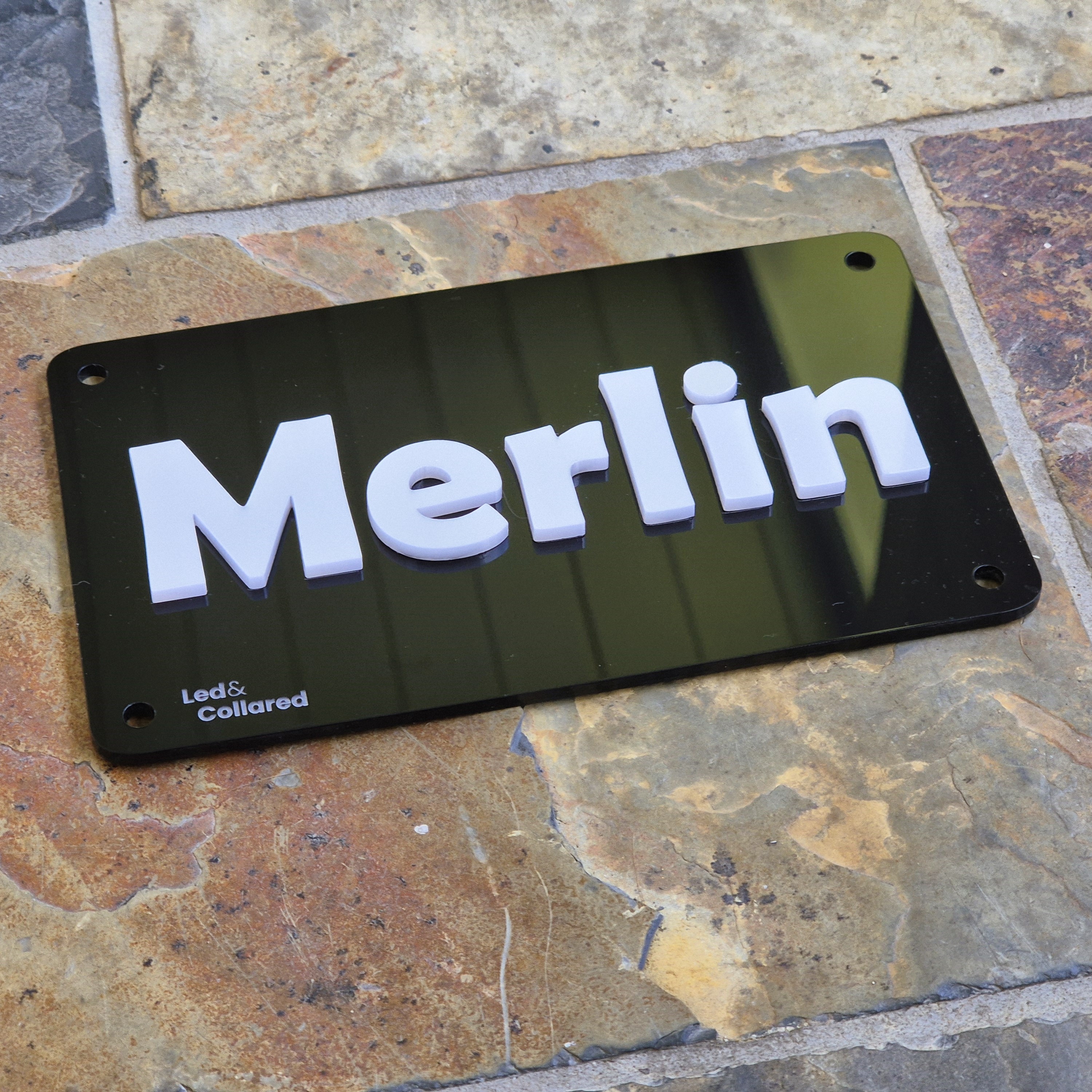 Name Sign - Black and Silver